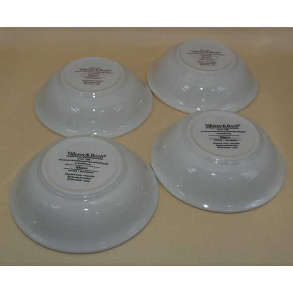 Set of 4 Vintage Villeroy & Boch Miami Pattern Berry/Fruit/Sauce Bowls Excellent - Picture 4 of 8